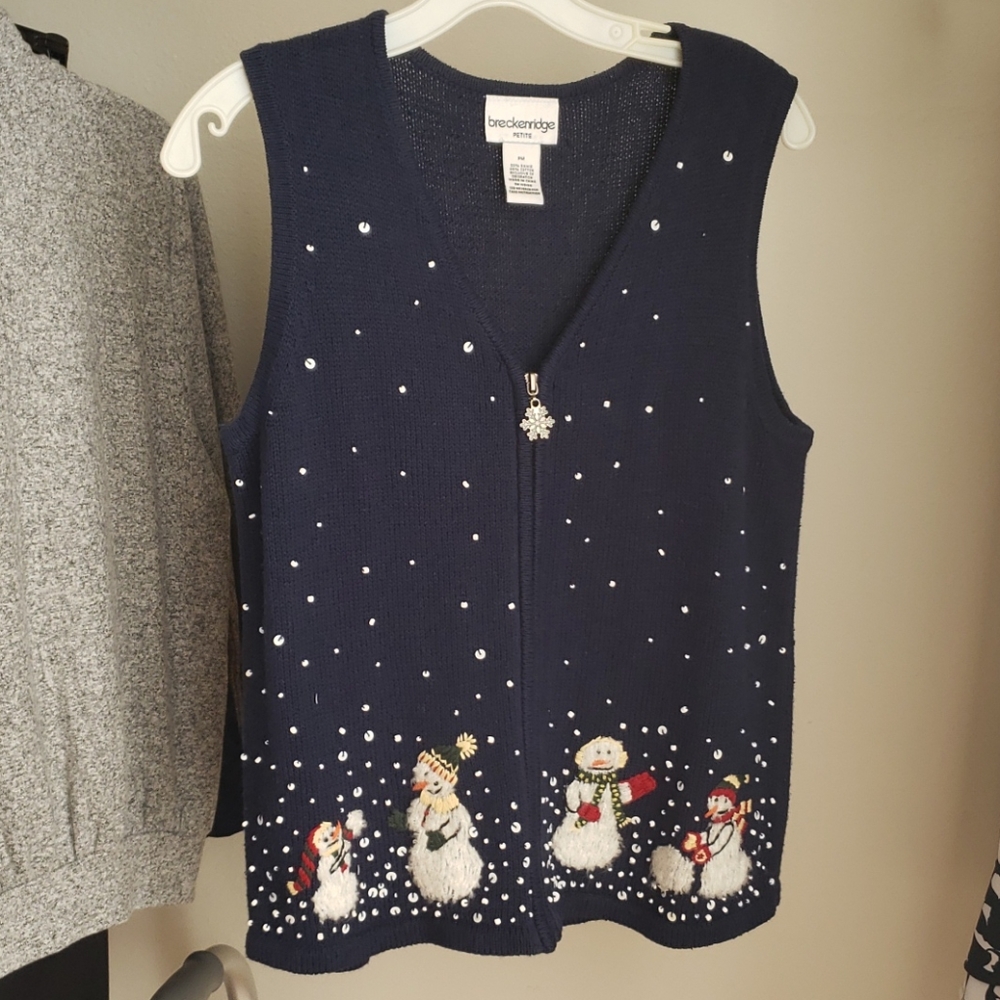 Women's Winter Snowmen Vest